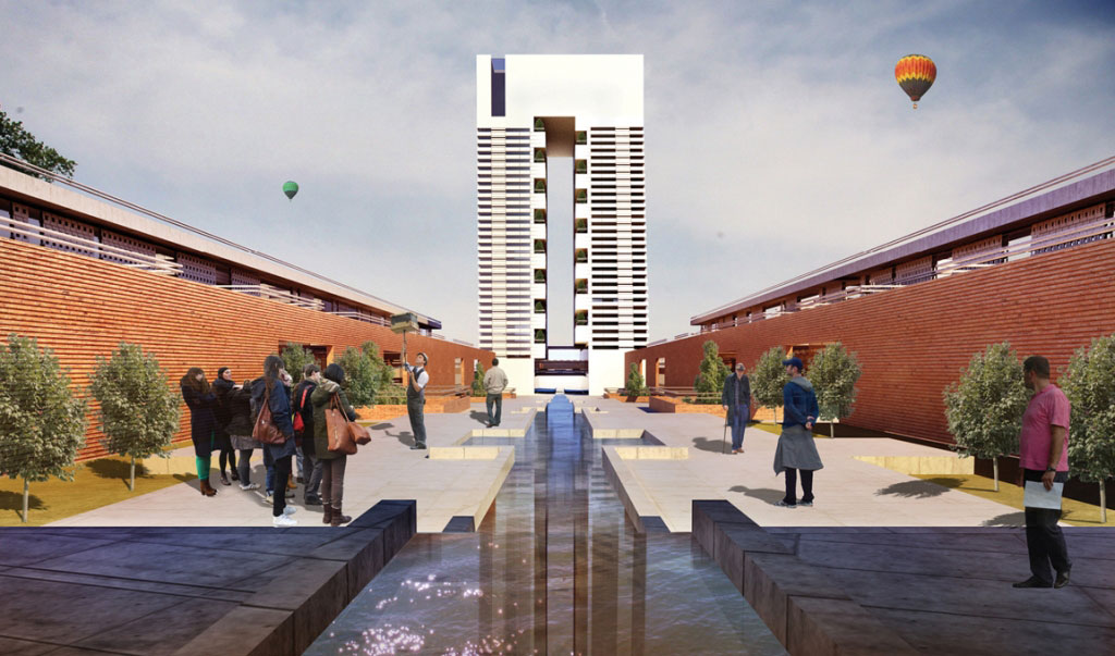 Alavi Square Complex Designed by Mojtaba Nabavi and Zeinab Maghdouri Exterior Perspective 